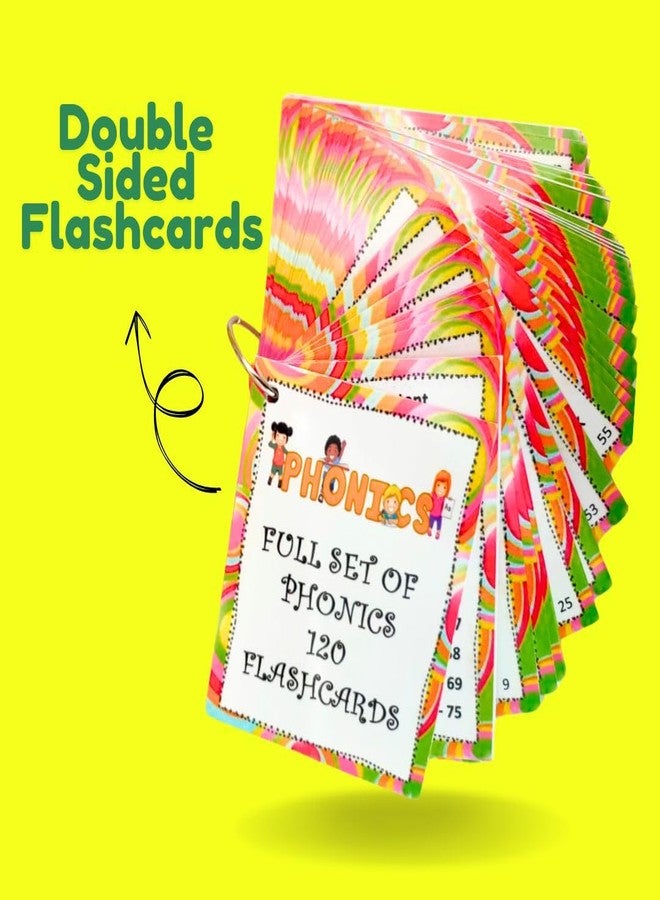 EDUSTAR 120 Phonics Flashcards | Master Phonics, Blends & Sight Words | Early Reading & Spelling Kit for Kids 3+ Years| Fun & Interactive Learning for Stronger Literacy Skills - Image 2